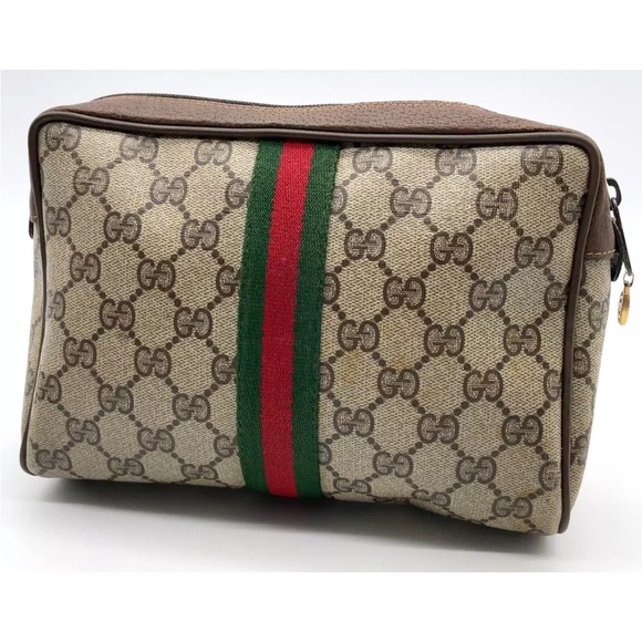 Authentic Gucci GG Supreme Sherry Line Beige/Brown Clutch Bag W/Box NS101277 - Picture 2 of 16